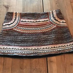 Zara Multicolor Patterned Mini Skirt